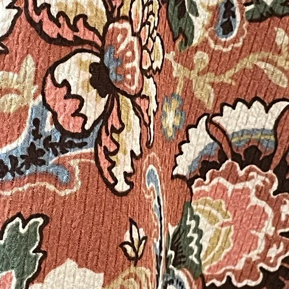 Ann Taylor LOFT X-Large Women Blouse Top Floral Multicolor V-Neck‎ Long Sleeve - Picture 7 of 9